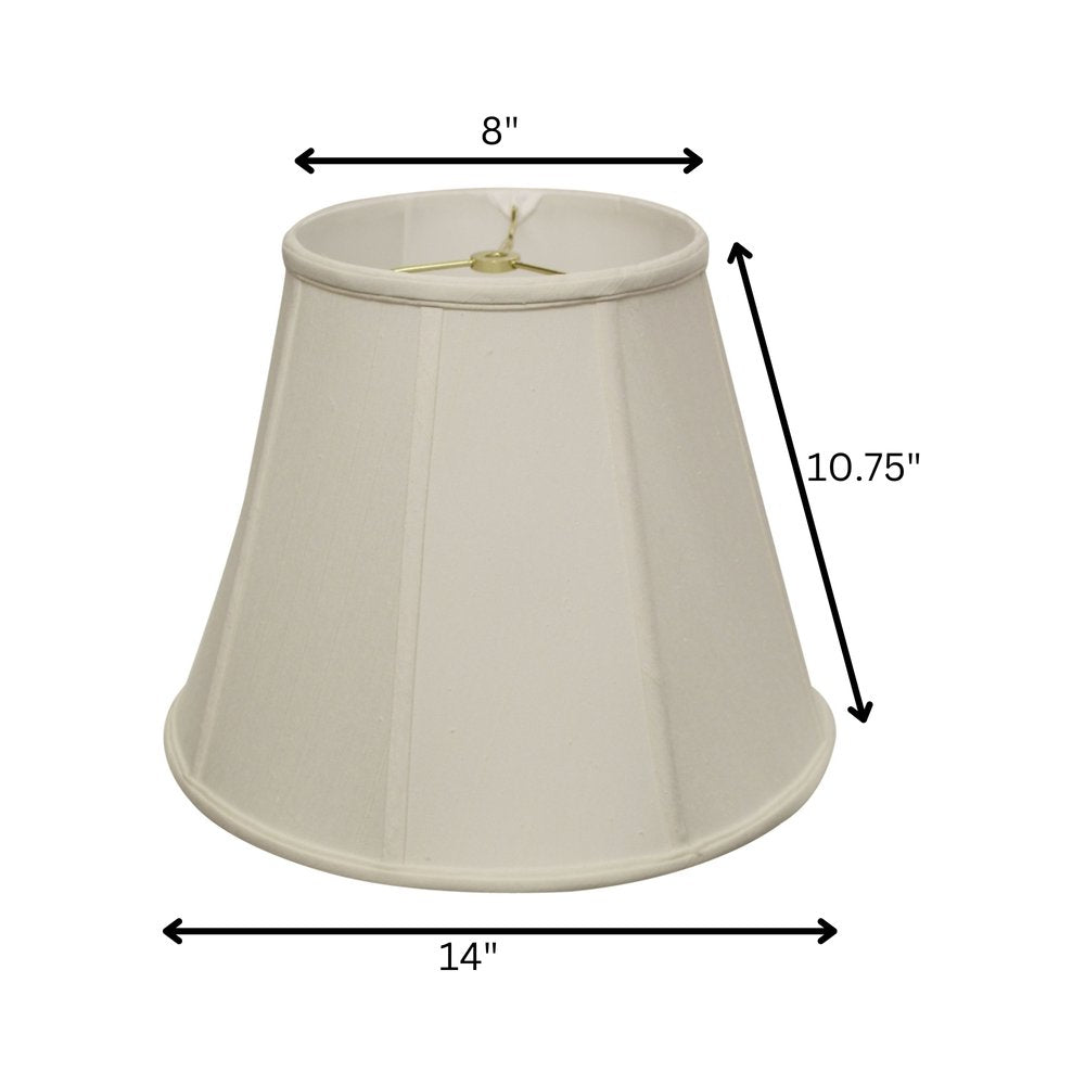 White Monay Shantung Silk Empire Lamp Shade