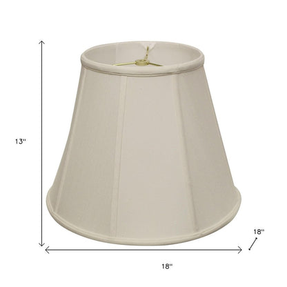 White Monay Shantung Silk Empire Lamp Shade
