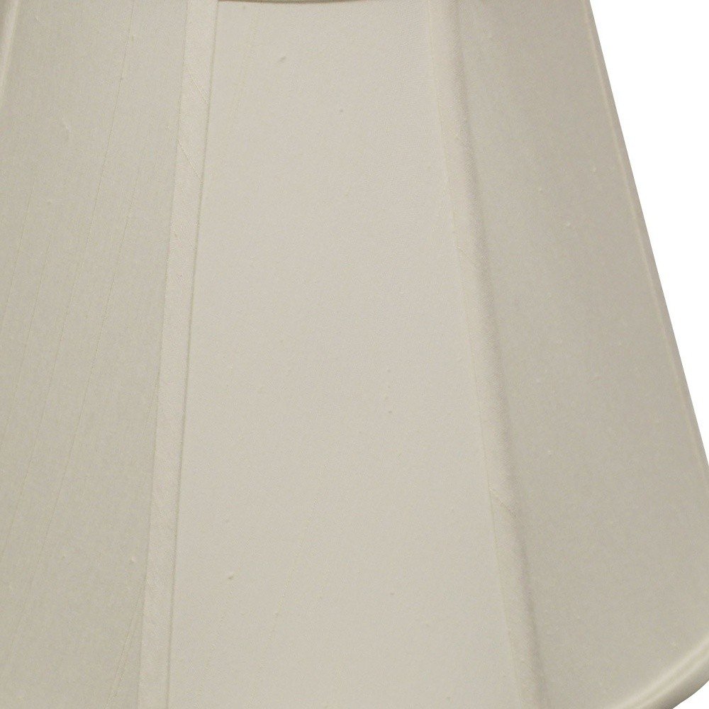 White Monay Shantung Silk Empire Lamp Shade