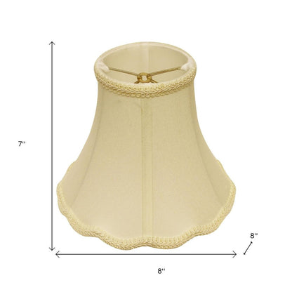 Ivory Monay Shantung Silk Bell Lamp Shade