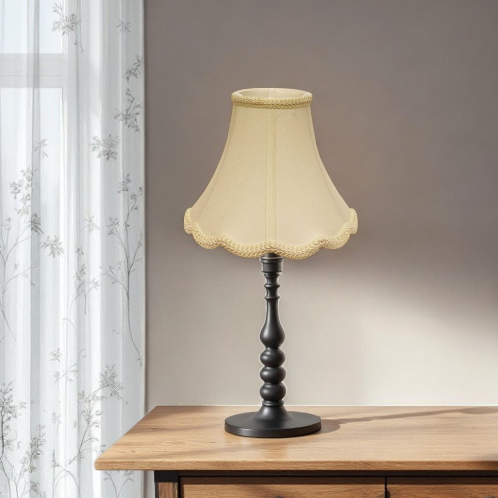 Ivory Monay Shantung Silk Bell Lamp Shade