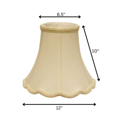 Ivory Monay Shantung Silk Bell Lamp Shade