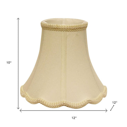 Ivory Monay Shantung Silk Bell Lamp Shade