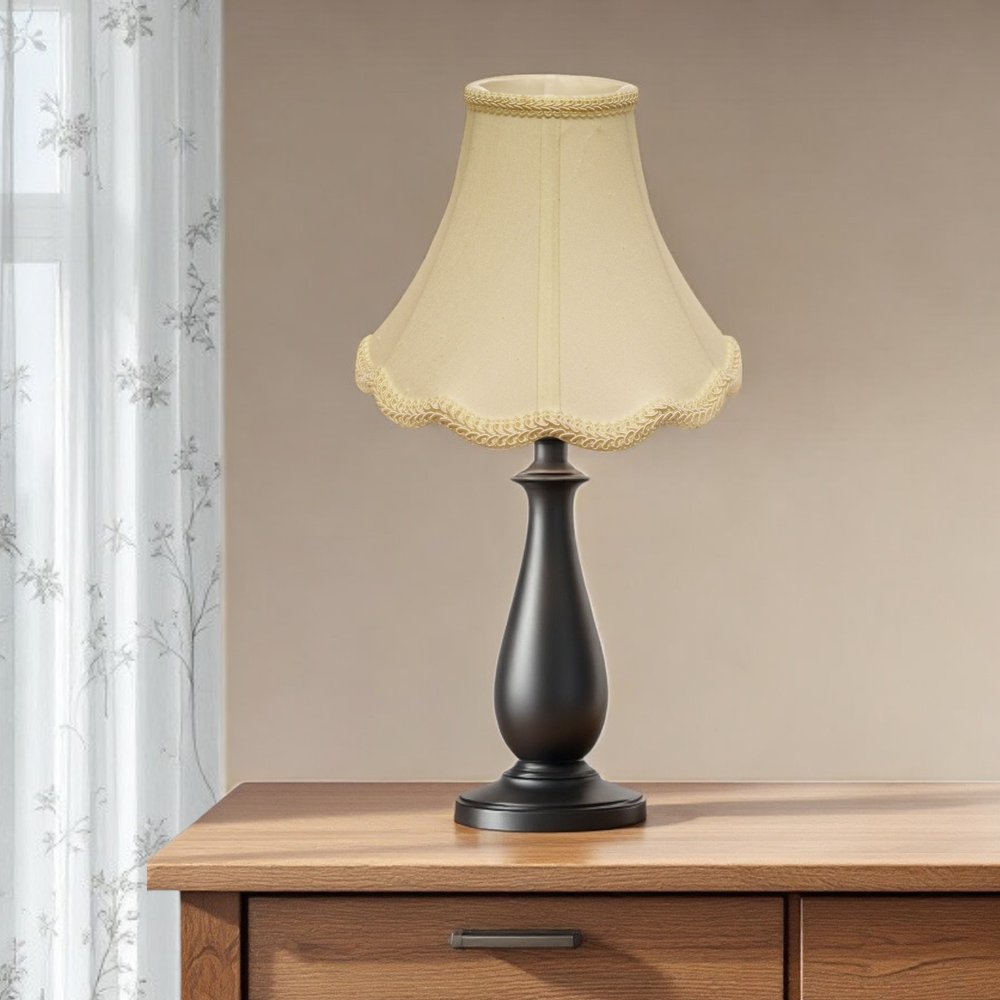 Ivory Monay Shantung Silk Bell Lamp Shade