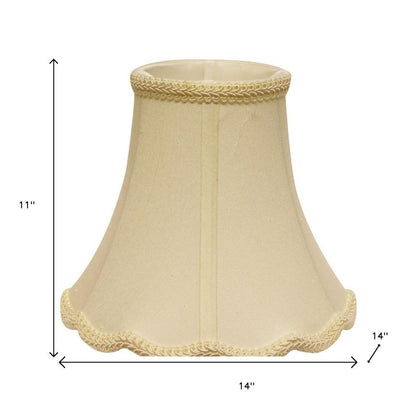 Ivory Monay Shantung Silk Bell Lamp Shade