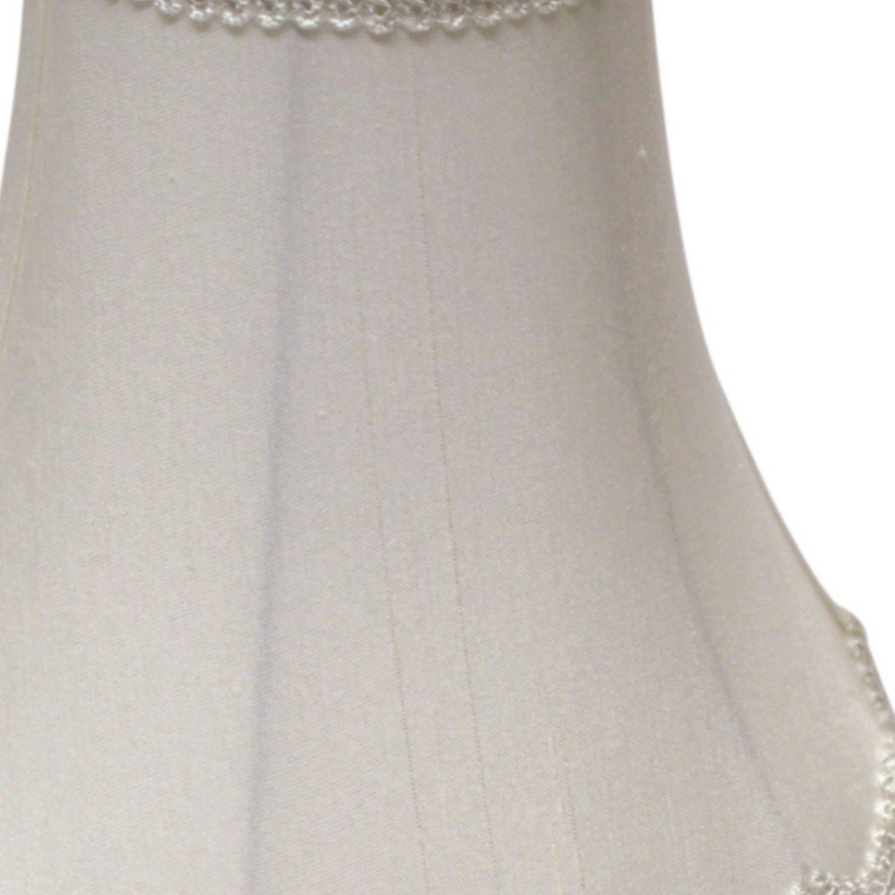 White Monay Shantung Silk Bell Lamp Shade