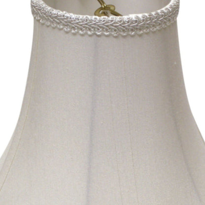 White Monay Shantung Silk Bell Lamp Shade