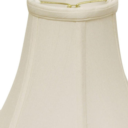 White Monay Shantung Silk Bell Lamp Shade