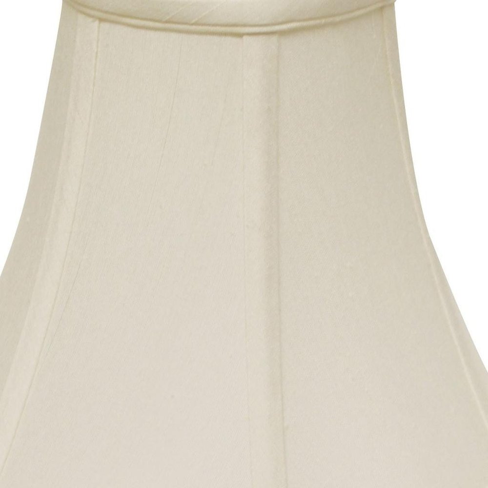 White Monay Shantung Silk Bell Lamp Shade