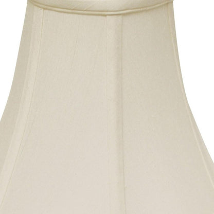White Monay Shantung Silk Bell Lamp Shade