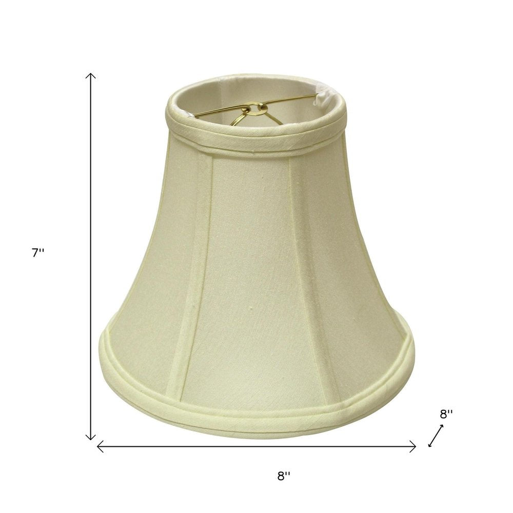 Ivory Monay Shantung Silk Bell Lamp Shade