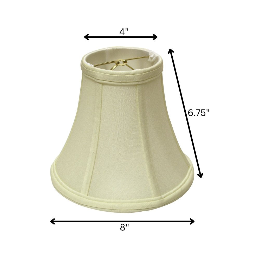 Ivory Monay Shantung Silk Bell Lamp Shade