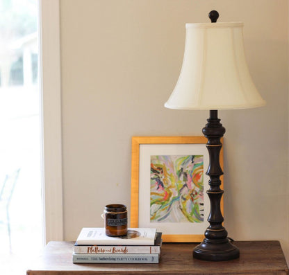 Ivory Monay Shantung Silk Bell Lamp Shade