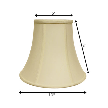 Ivory Monay Shantung Silk Bell Lamp shade 10"W Bottom
