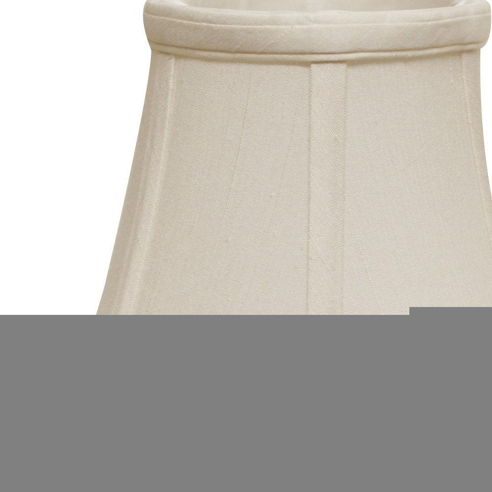 White Monay Shantung Silk Bell Lamp Shade