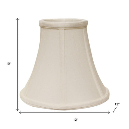 White Monay Shantung Silk Bell Lamp Shade