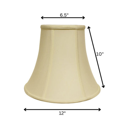 Ivory Monay Shantung Silk Bell Lamp Shade