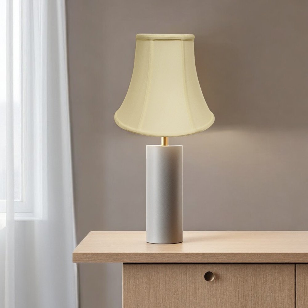Ivory Monay Shantung Silk Bell Lamp Shade