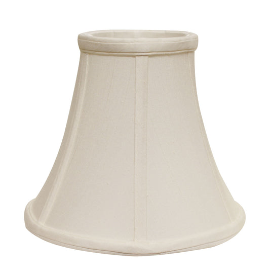 White Monay Shantung Silk Bell Lamp shade 14"W Bottom