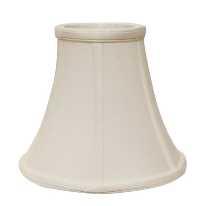White Monay Shantung Silk Bell Lamp Shade