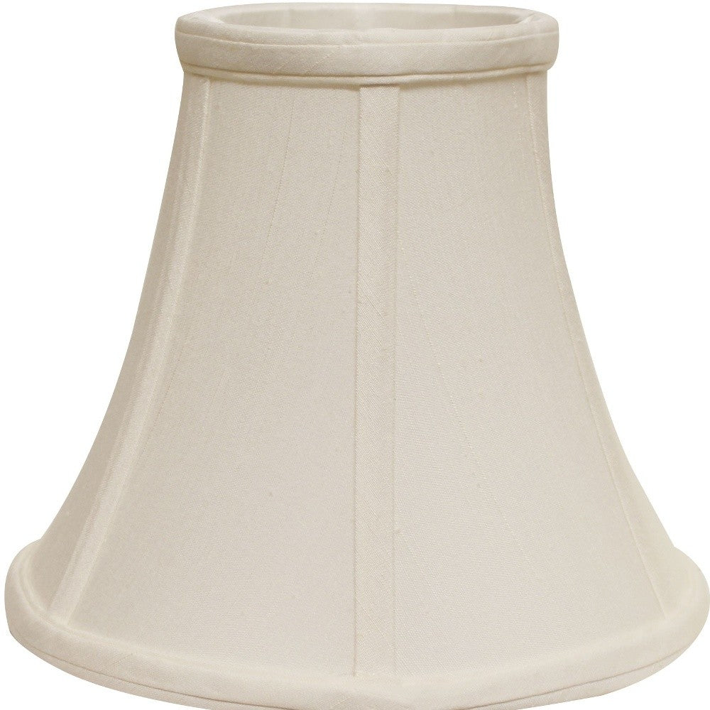 White Monay Shantung Silk Bell Lamp shade 14"W Bottom