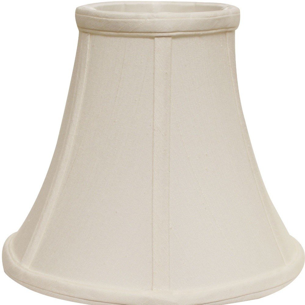 White Monay Shantung Silk Bell Lamp Shade