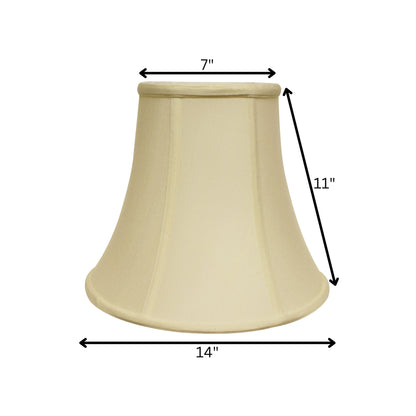 14" Ivory Premium Bell Monay Shantung Lampshade