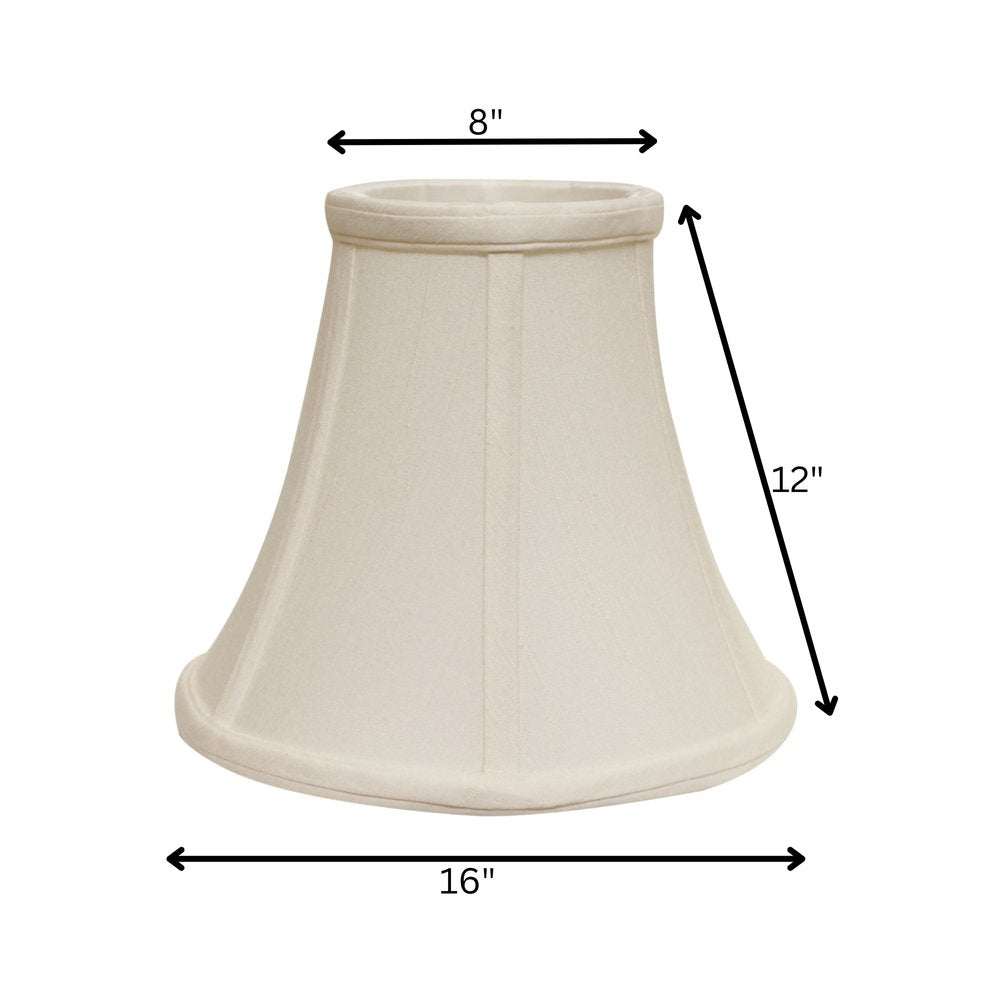 White Monay Shantung Silk Bell Lamp Shade