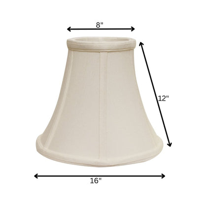 White Monay Shantung Silk Bell Lamp Shade