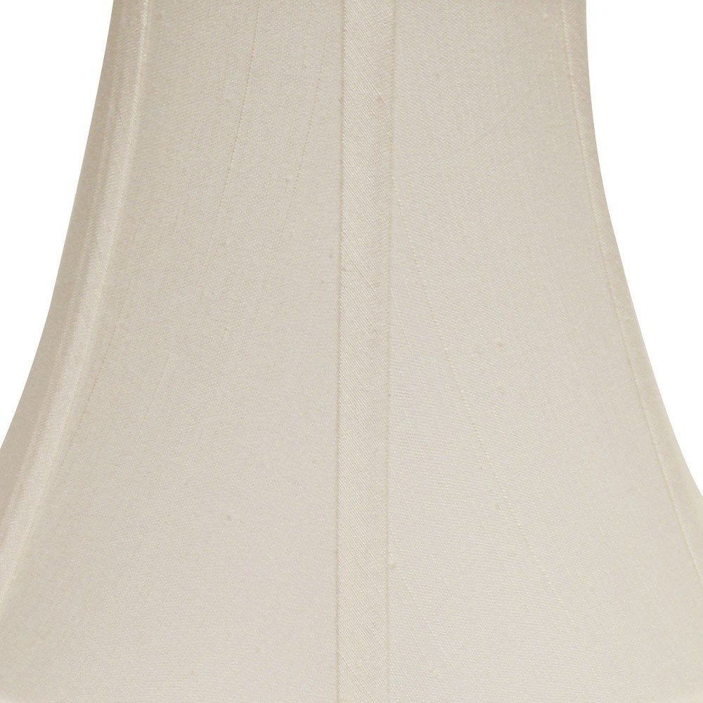 White Monay Shantung Silk Bell Lamp Shade