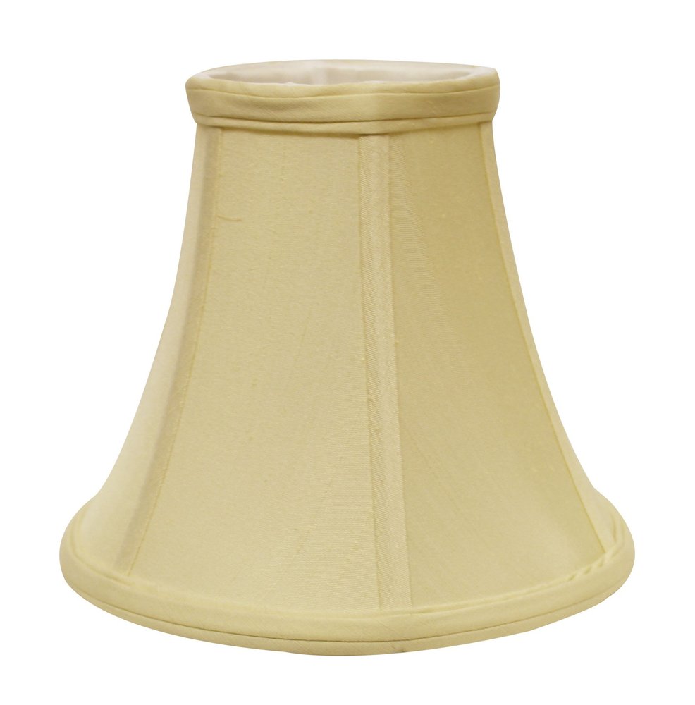 Antiqued White Monay Shantung Silk Bell Lamp Shade