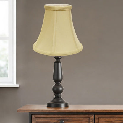 Antiqued White Monay Shantung Silk Bell Lamp Shade