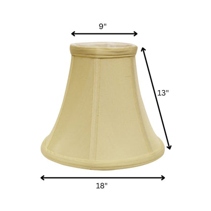 Antiqued White Monay Shantung Silk Bell Lamp Shade