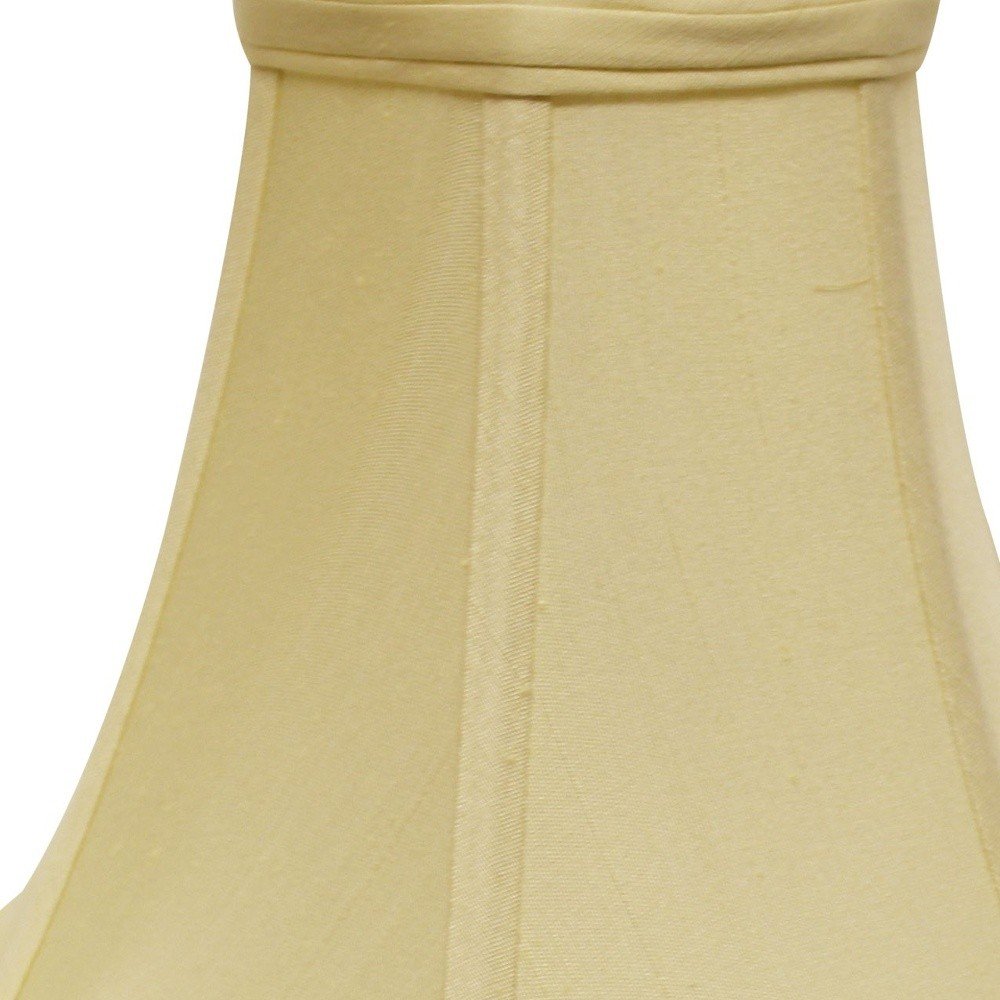 Antiqued White Monay Shantung Silk Bell Lamp Shade