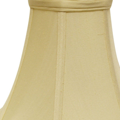Antiqued White Monay Shantung Silk Bell Lamp Shade