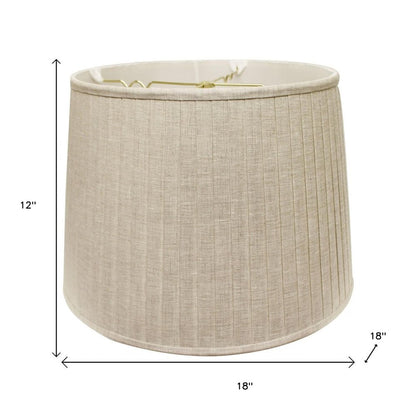 Beige Linen Pleated Empire Lamp Shade