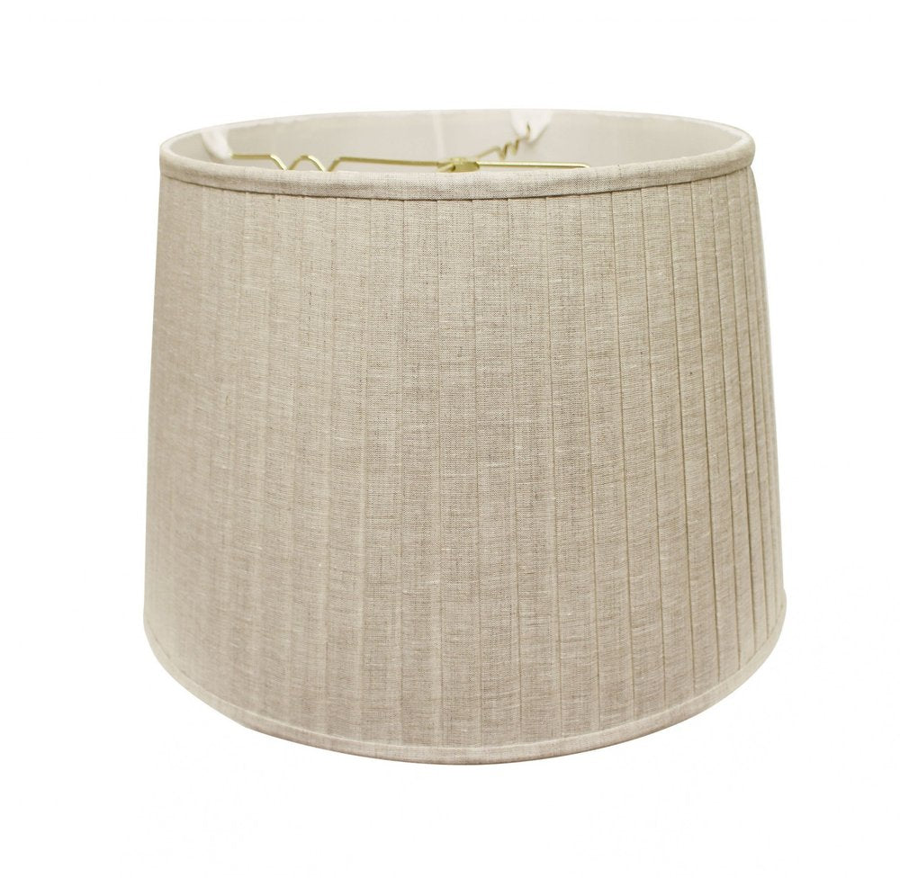 Beige Linen Pleated Empire Lamp Shade