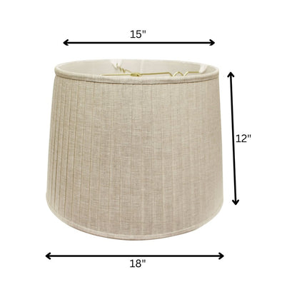 Beige Linen Pleated Empire Lamp Shade