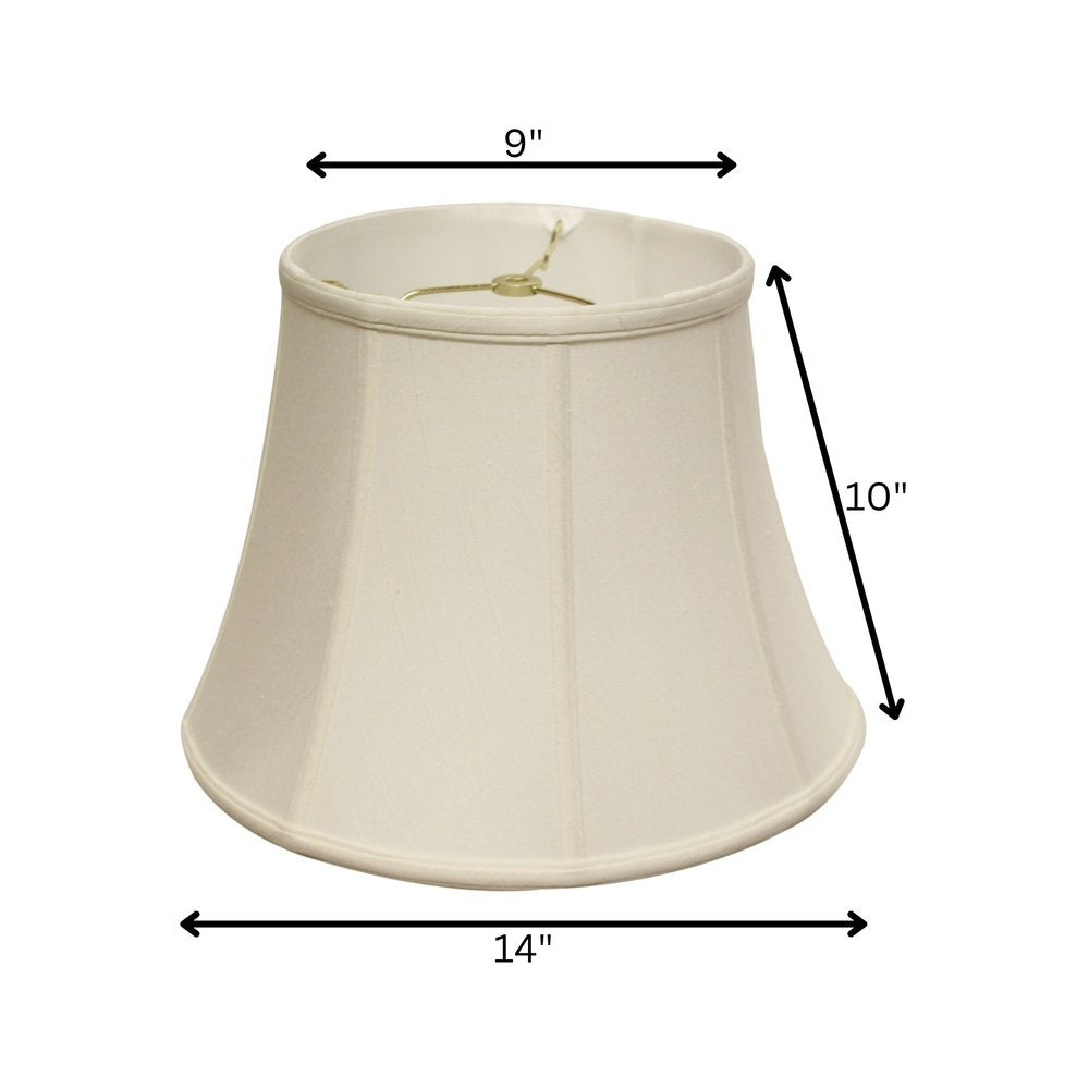Off White Monay Shantung Silk Bell Lamp Shade