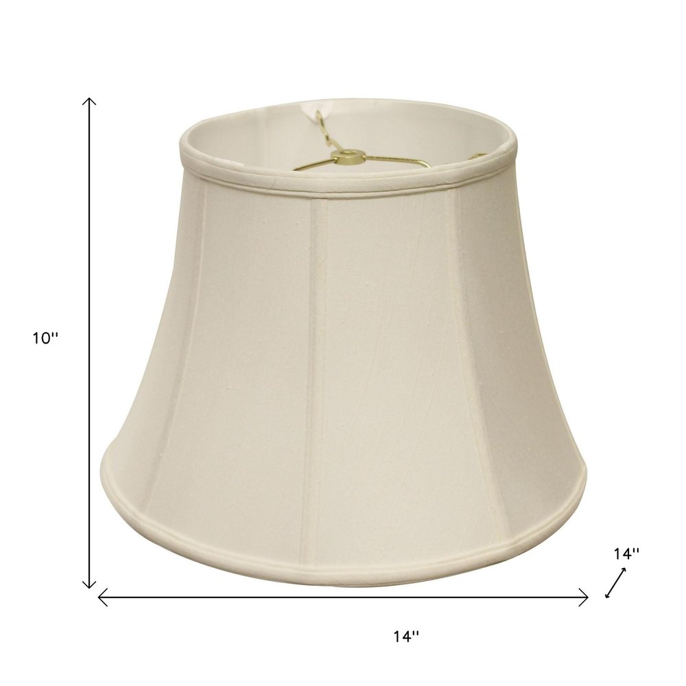 Off White Monay Shantung Silk Bell Lamp Shade