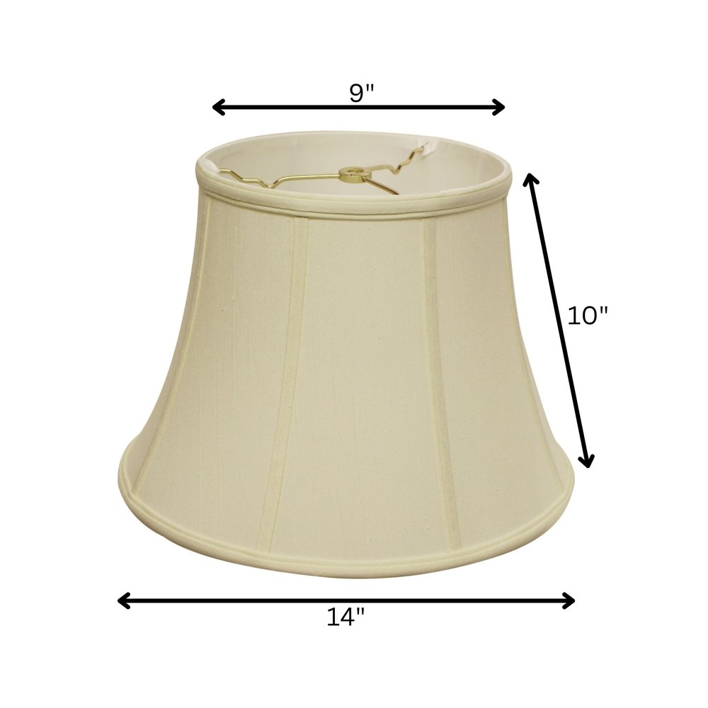 Ivory Monay Shantung Silk Bell Lamp Shade