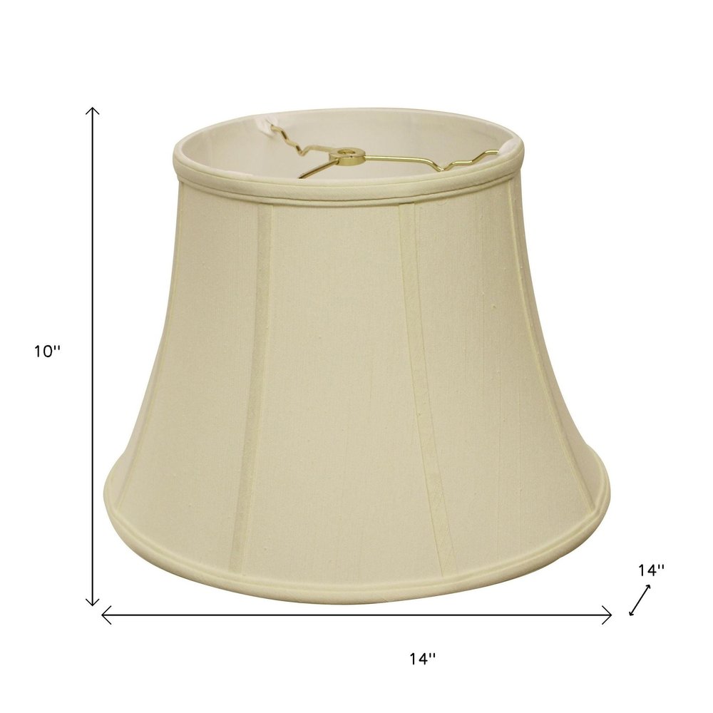 Ivory Monay Shantung Silk Bell Lamp Shade