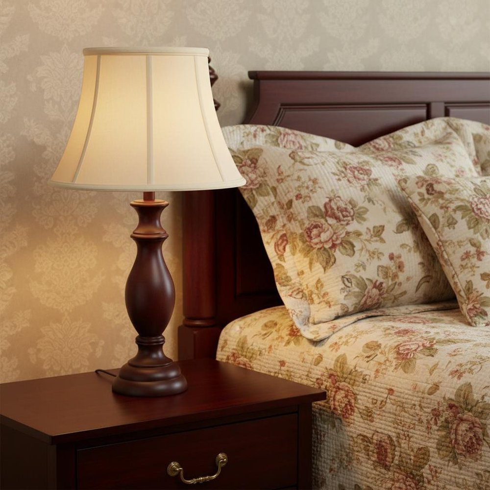 Ivory Monay Shantung Silk Bell Lamp Shade