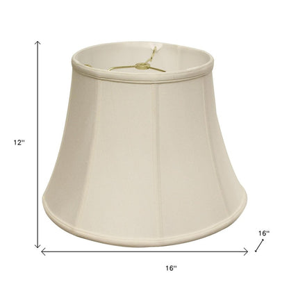 White Monay Shantung Silk Bell Lamp Shade