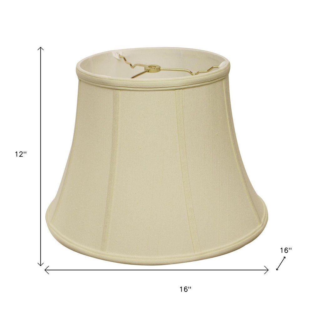 Ivory Monay Shantung Silk Bell Lamp Shade