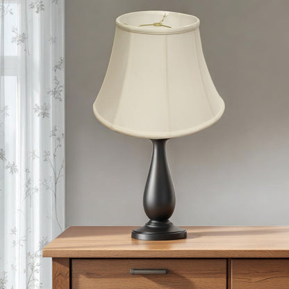 18" White Altered Bell Monay Shantung Lampshade