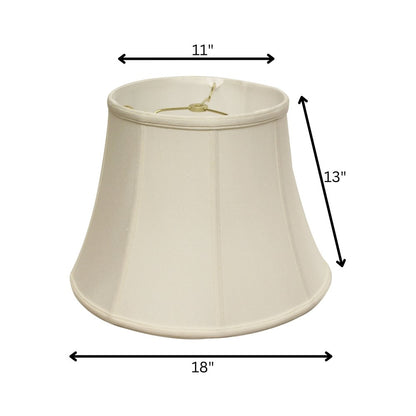 White Monay Shantung Silk Bell Lamp Shade
