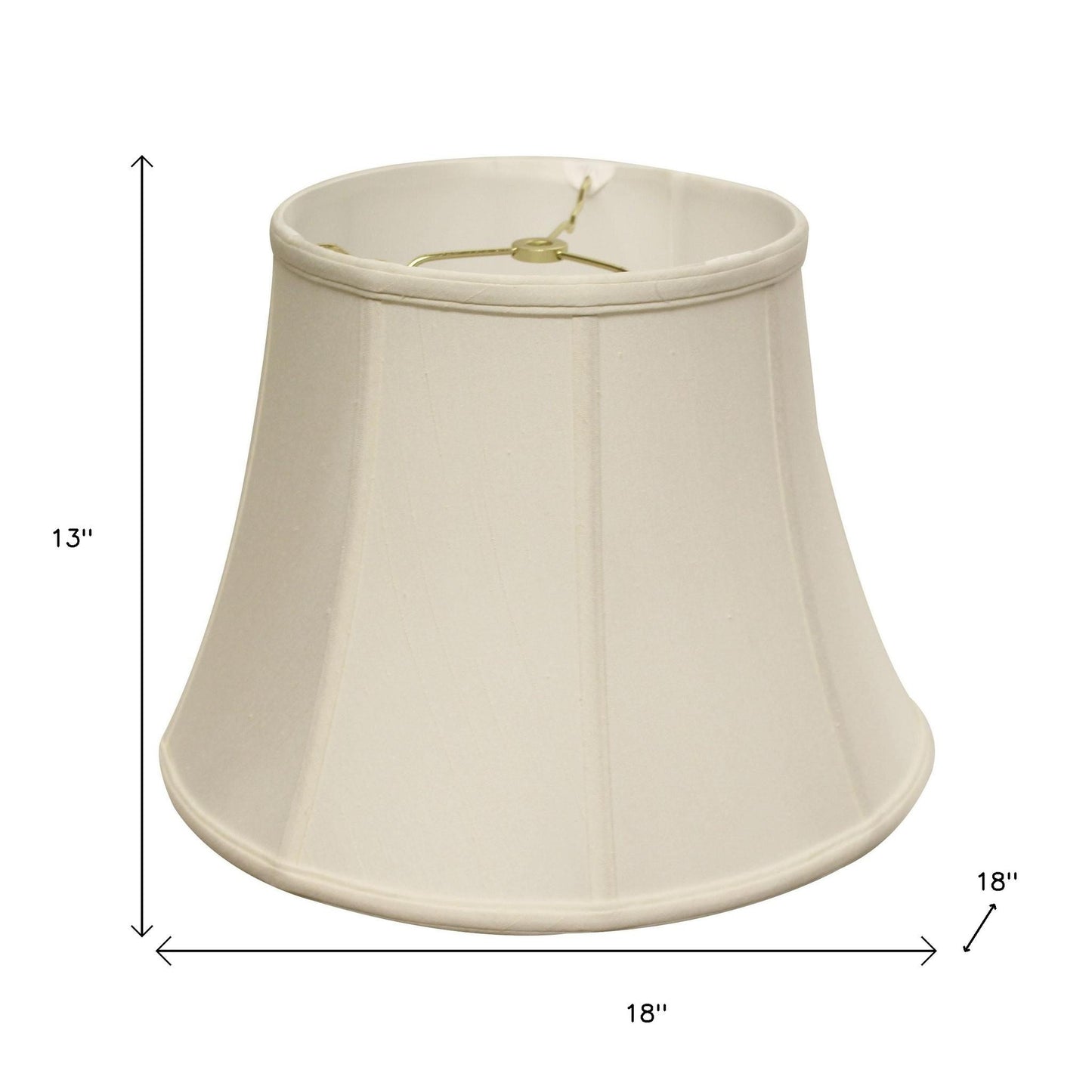18" White Altered Bell Monay Shantung Lampshade