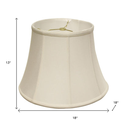 18" White Altered Bell Monay Shantung Lampshade