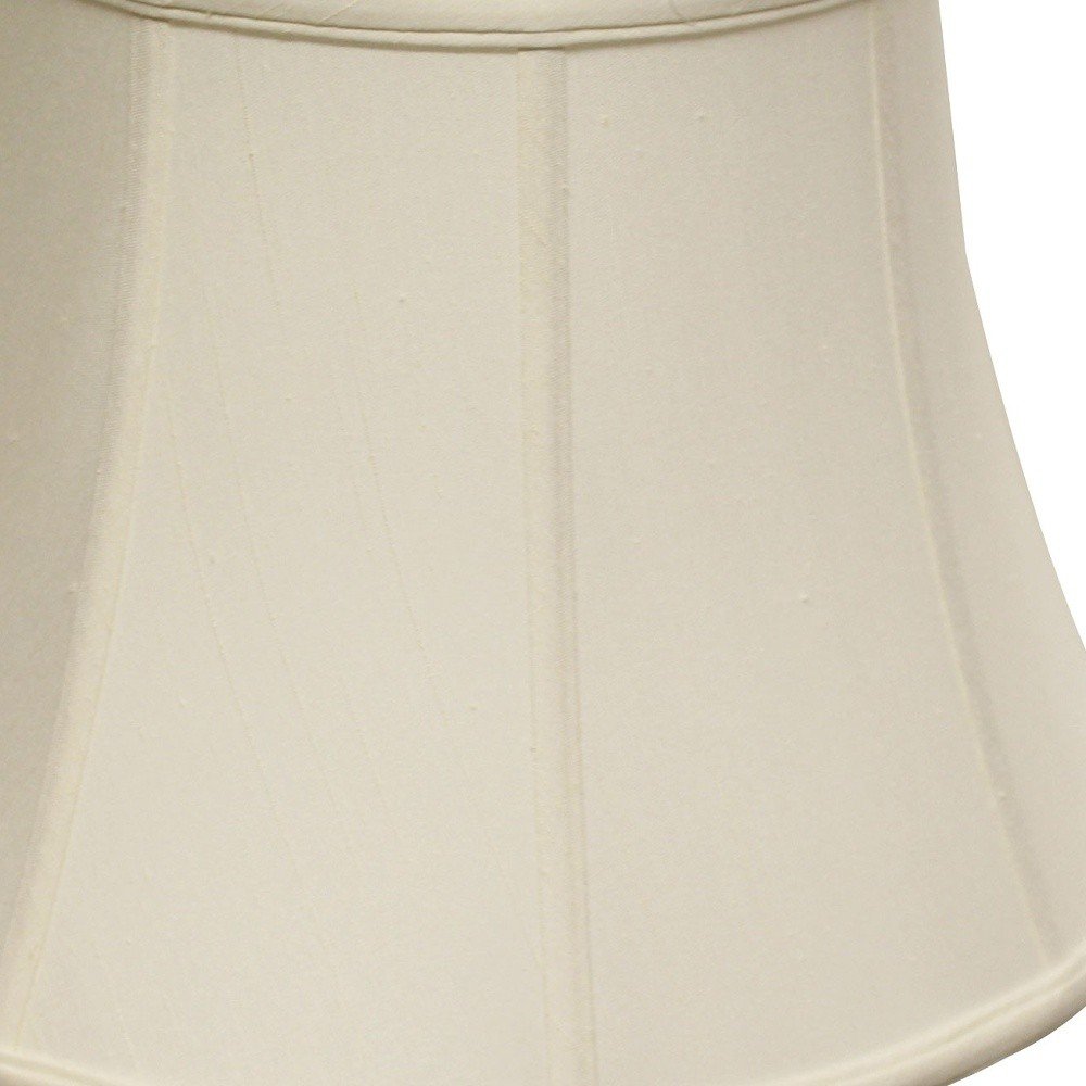 White Monay Shantung Silk Bell Lamp Shade